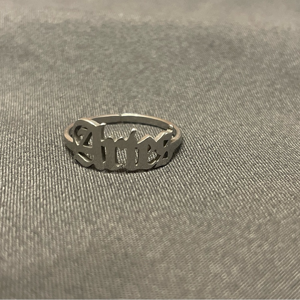 Aries silver ring